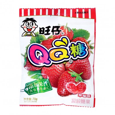 WANT WANT QQ Candy Strawberry Flavour 70g