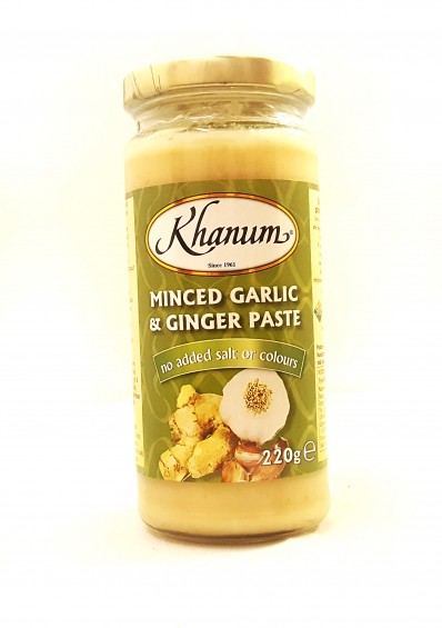 KHANUM Minced Garlic & Ginger Paste 220g