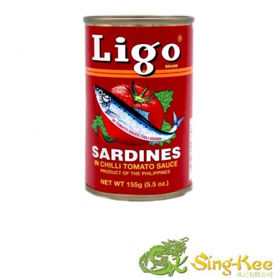 Ligo Brand Sardines in Chilli Tomato Sauce 155g