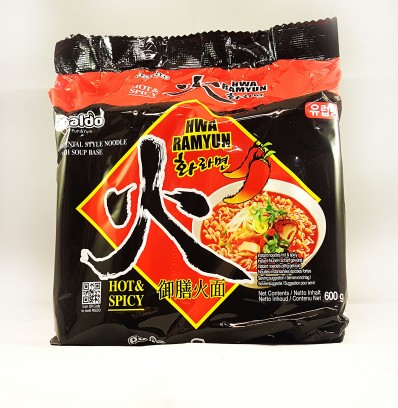 Paldo HWA Ramyun Hot & Spicy Noodles 120g x 5